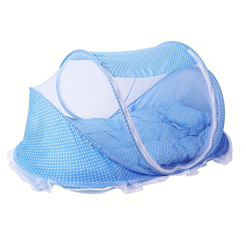 3-Piece Mosquito Net Set for Kids: Sleeping Mat, Pillow, Mosquito Net & Bed - Perfect for 0-3 Years Olds!