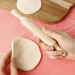 1Pc Mini Wooden Rolling Pin - Perfect For Pizza, Pie & Cookie Dough - Durable Kitchen Gadget For Baking Enthusiasts