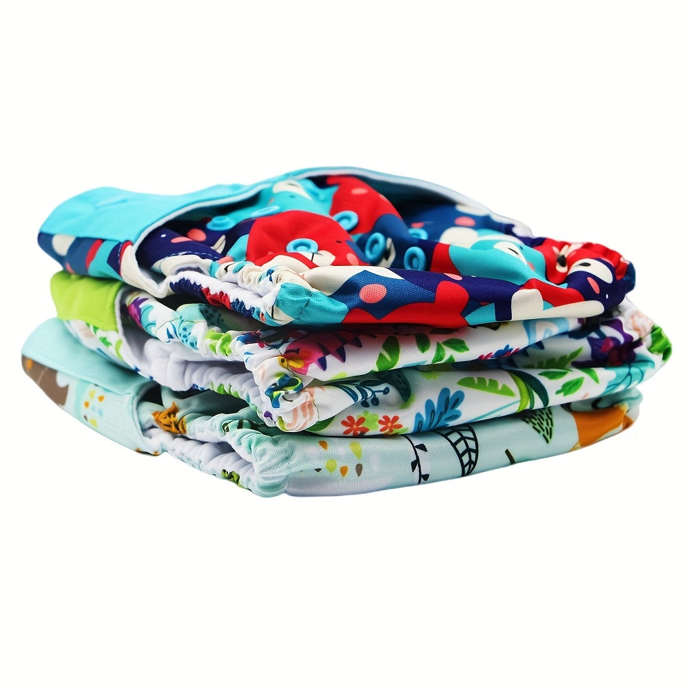 3pcs Eco-Friendly Baby Cloth Diapers Set - Washable, Reusable & Adjustable, For 3-15kg/6.6lb-33.1lb