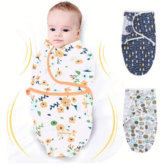 Newborn Swaddle Set for 0-6 Months Baby Adjustable Swelling Blanket Wearable Sleeping Bag Ideal for Boys and Girls Perfect for Christmas Thanksgiving Day New Year Valentine's Gift