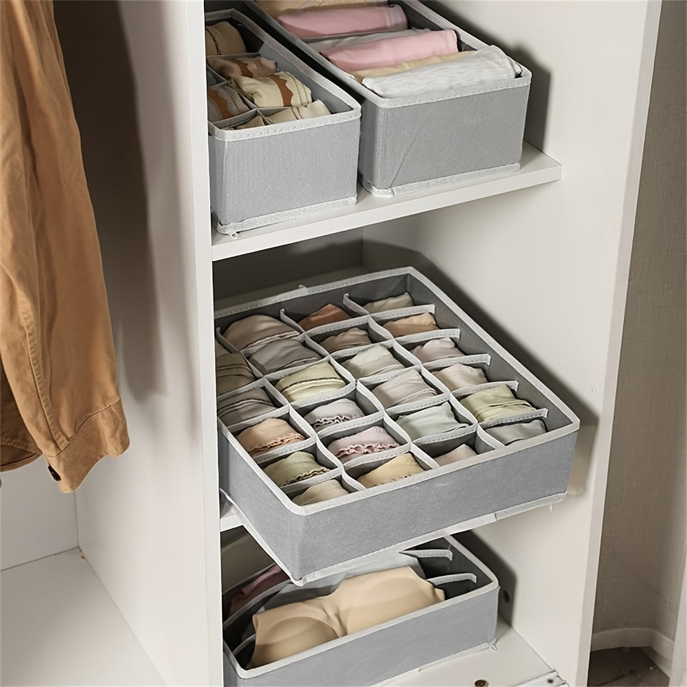 24 Grids Collapsible Closet Cabinet Organizer: Perfect for Socks, Underwear, Handkerchiefs, Ties, and Belts