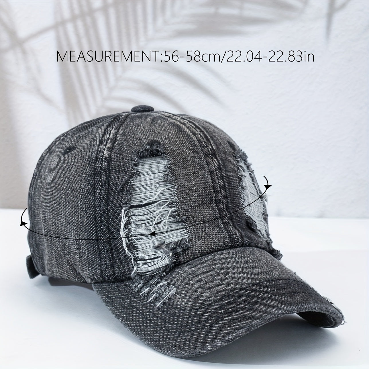 1pc Fashionable Unisex Denim Baseball Cap-Adjustable Sunshade-Vintage Wash-Style Boost For Sports, Casual Outfits & Everyday Use