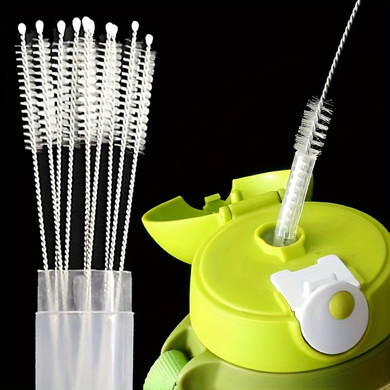 3/6pcs Stainless Steel Reusable Cleaning Brushes - Ideal For Glass, Silicone & Metal Straws | Perfect Easter Gift | Portable Soft Silicone Bottle Scrubber Set