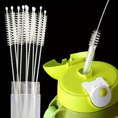 3/6pcs Stainless Steel Reusable Cleaning Brushes - Ideal For Glass, Silicone & Metal Straws | Perfect Easter Gift | Portable Soft Silicone Bottle Scrubber Set