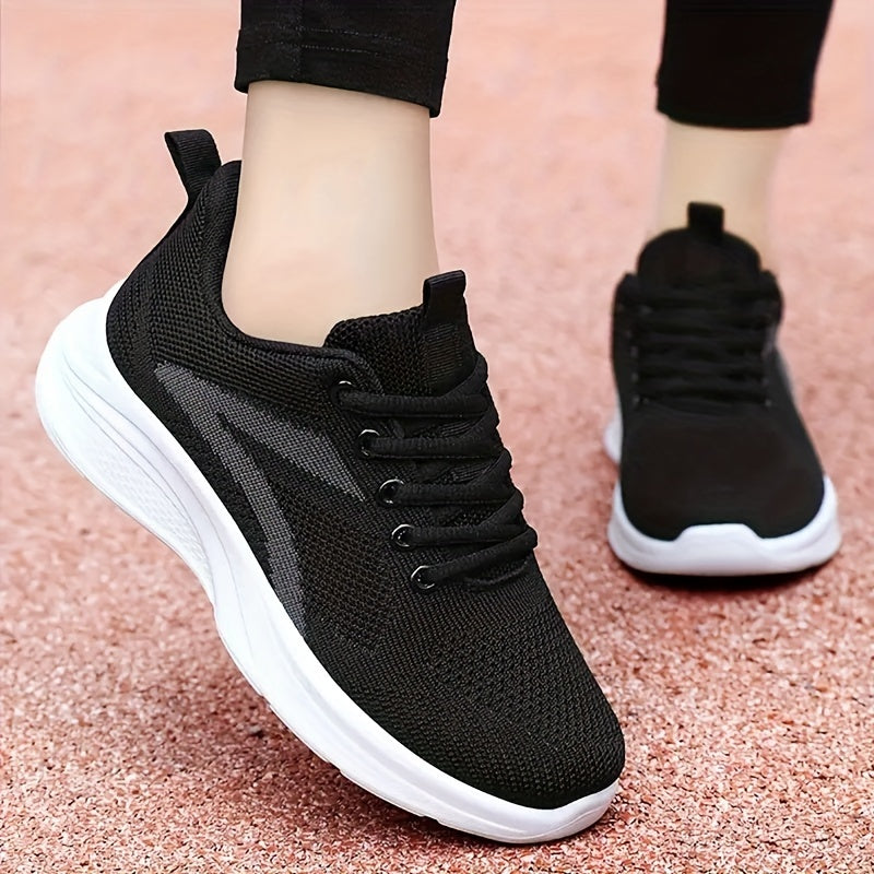 Chic Colorblock Sneakers for Women - Comfortable Lace-Up Platform with Soft Sole, Stylish Low-Top Design, Ultra-Breathable Walking Shoes