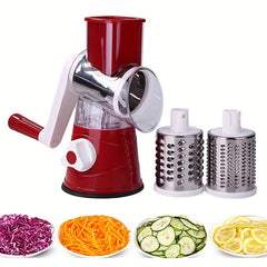 1pc, Vegetable Slicer, Multifunctional Fruit Slicer, TableTop Drum Grater, Manual Food Grater, Roller Vegetable Grater, Cutter, Potato Grater, Household Potato Chopper, Kitchen Stuff, Kitchen Gadgets