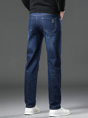 Men's Straight Leg Denim Pants, Men's Classic Design Jeans, Versatile For Business And Casual Wear