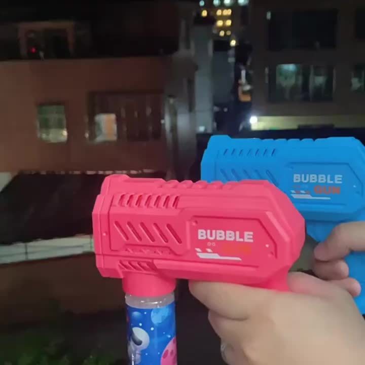 Bubble Gun: Outdoor Electric Toy with Light Effects, Suitable for Beaches, Pools, And Parties - No Batteries Or Liquids Included