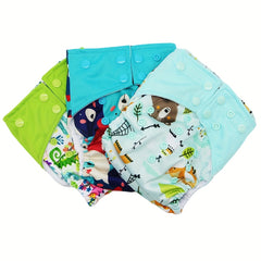 3pcs Eco-Friendly Baby Cloth Diapers Set - Washable, Reusable & Adjustable, For 3-15kg/6.6lb-33.1lb