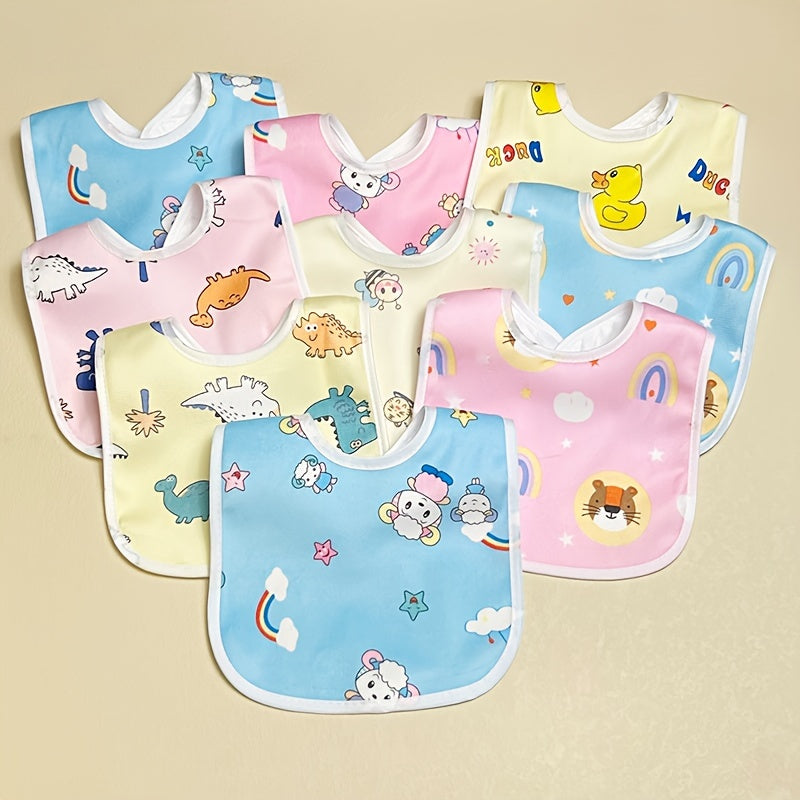 4/6pcs Adorable Cartoon Crystal Velvet Bibs - Waterproof, Leak-proof & U-shaped for Easy Feeding - Soft, Durable & Comfortable - Perfect for Mealtime & an Ideal Easter Gift with Assorted Designs