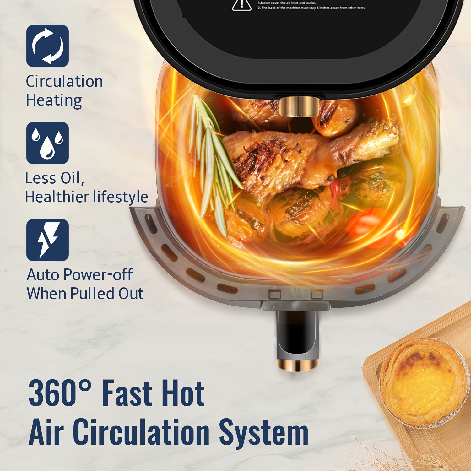 Multifunctional 4.5L Air Fryer Oven With Timer And Non-Stick Pan - Oil-Free Cooking For Healthier Meals Eid Al-Adha Mubarak