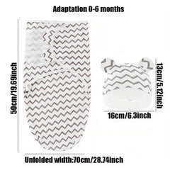 Keep Your Baby Cozy And Secure With This Adjustable Cotton Swaddle Wrap - Perfect For 0-6 Month Olds!