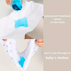 5pcs Super Absorbent Waterproof Baby Bib Set - Soft Cotton Drooling & Teething Protection - Adorable Three-layer Design with Bottom Shield - Ideal for Feeding Time and Easter Gifts