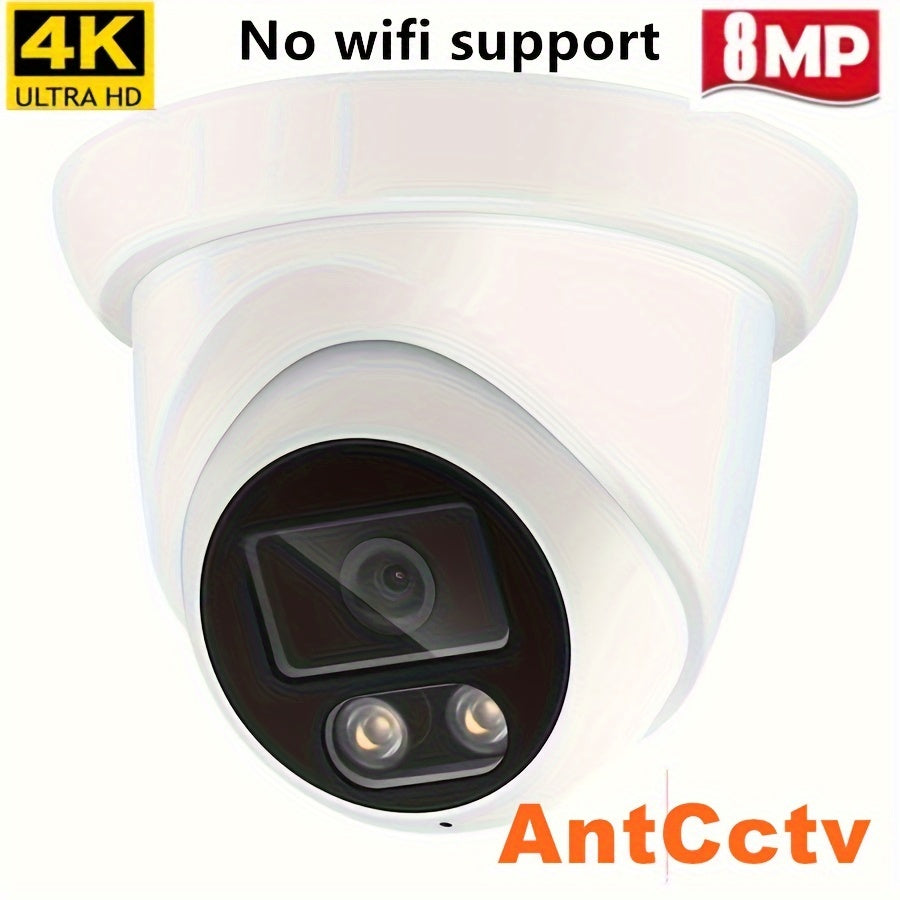 4K/ 8MP, 6MP, 2K/ 4MP IP Dome Camera Audio Outdoor Indoor POE H. 265 Onvif Wide Angle 2. 8mm Al Full Color Night Vision Home CCTV Video Surveillance Security. POE NVR POE Switch Built-in Micphone/ Audio