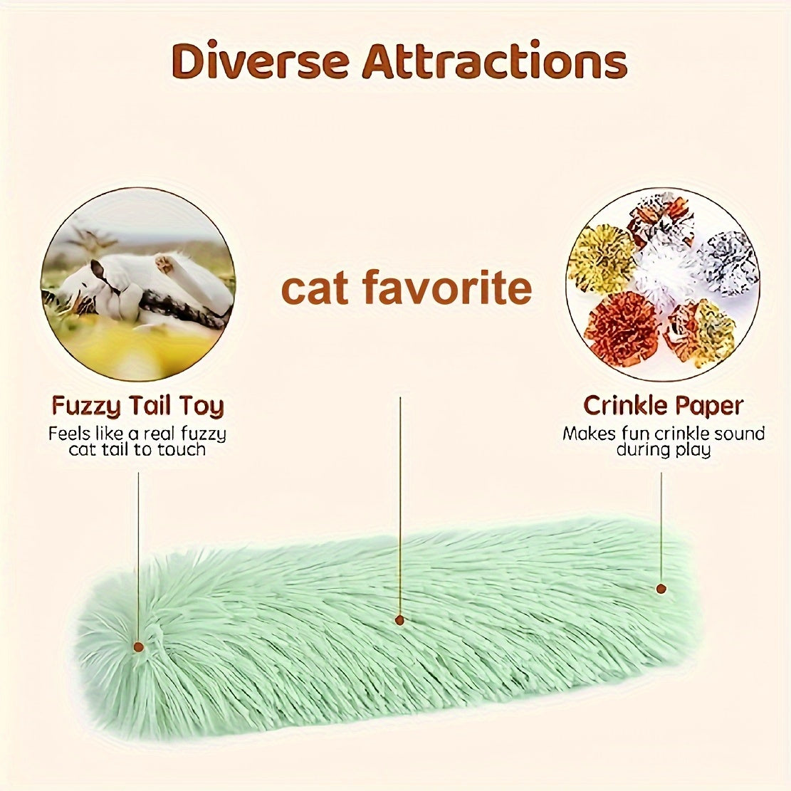 1pc Cat Kicking Toy With Sand Sound For Indoor Cats - Promotes Exercise And Playfulness - Kerala Elegance