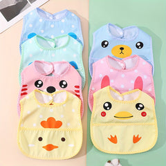 3pcs Waterproof Baby Feeding Bibs - Easy Clean, Snap Closure For Infants 0-3 Years Baby Feeding Supplies Baby Feeding Accessories