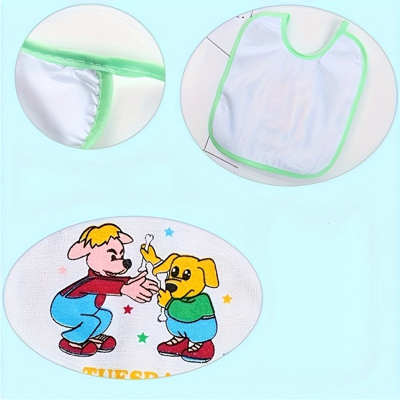 7pcs, Weekly Bibs, Daily No Weighted Bib, Waterproof Baby Lace-up Bib, Baby Bib, Saliva Bib, Newborn Anti-spitting Milk Towel