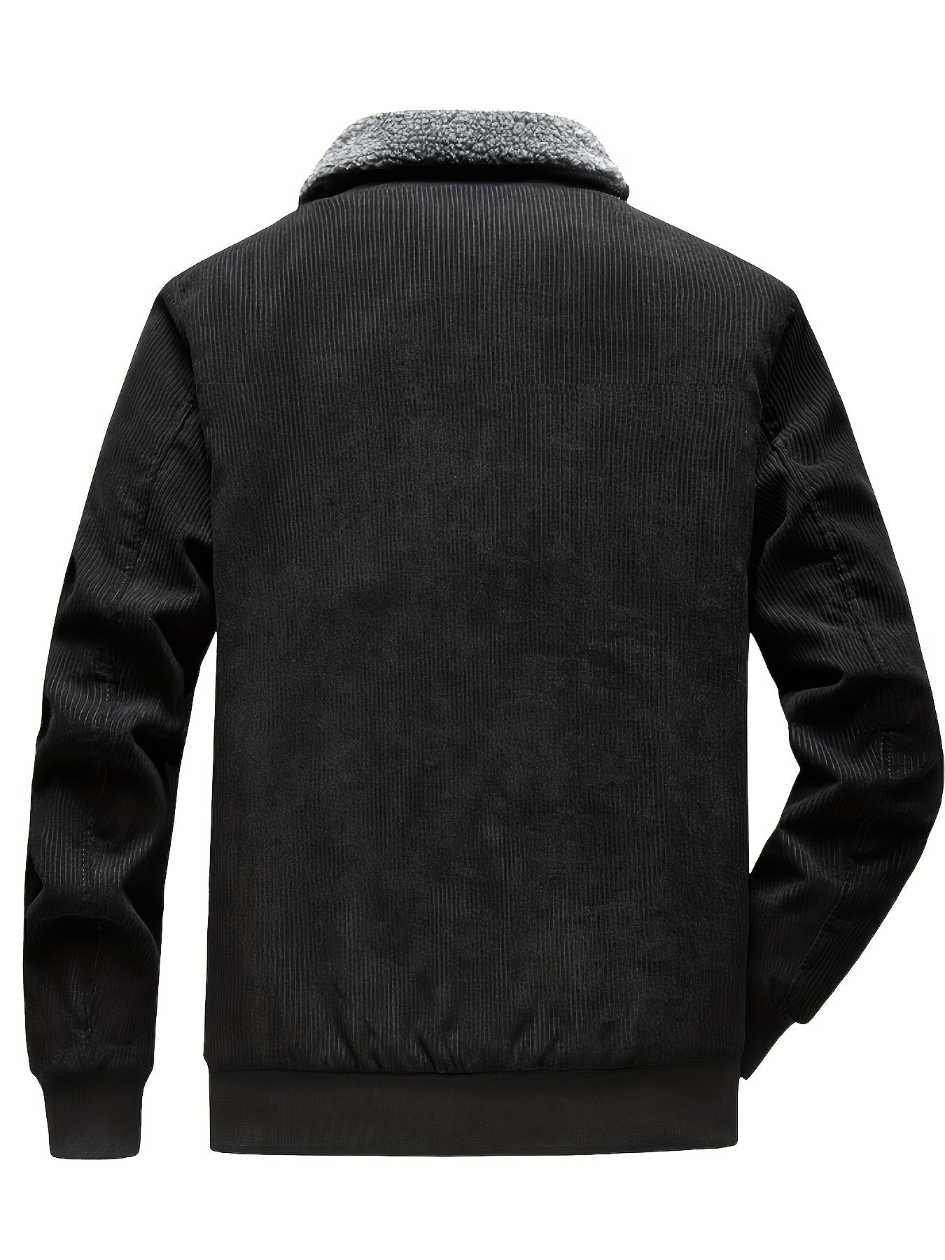 Mens Ultra-Soft Fleece Lined Jacket - Stylish Retro Design with Chic Lapel & Practical Pockets - Versatile Warm Winter Wear