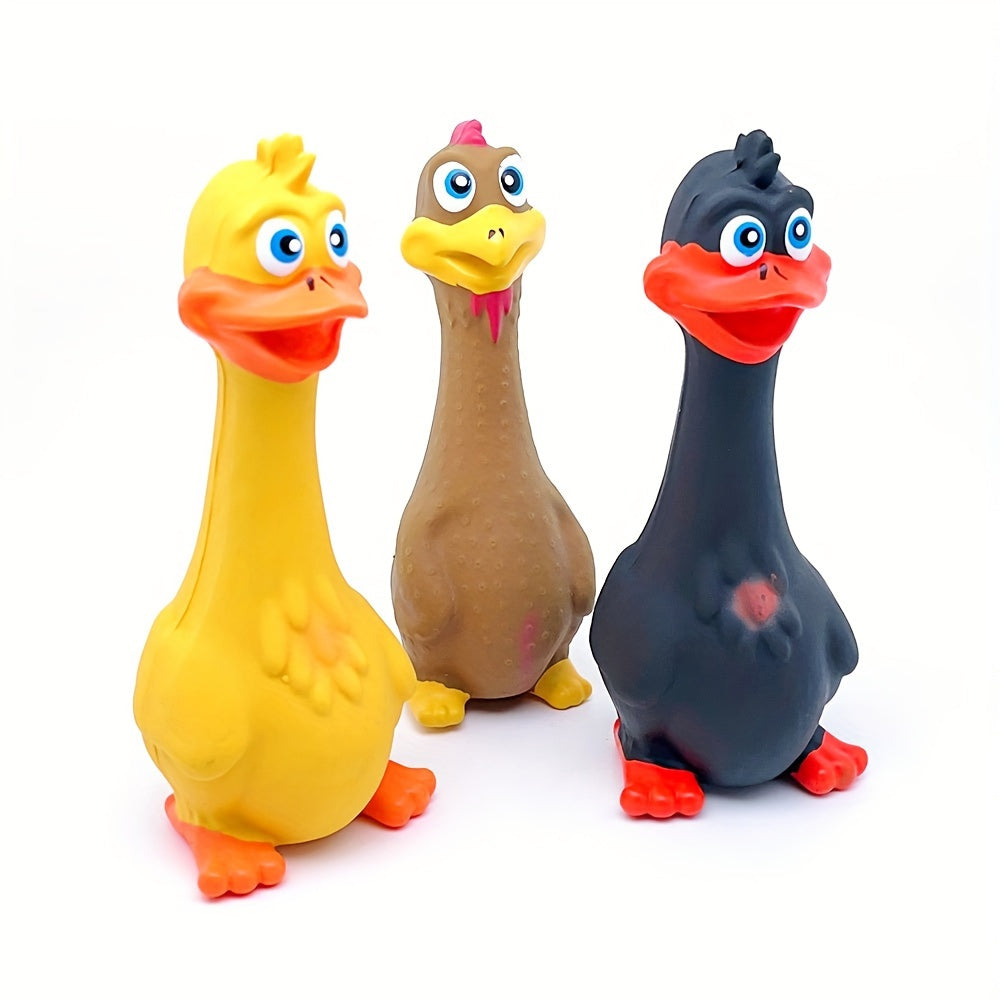 1pc Duck/chicken Design Dog Chew Toys, Tough Squeaky Dog Grinding Teeth Toys - Kerala Elegance