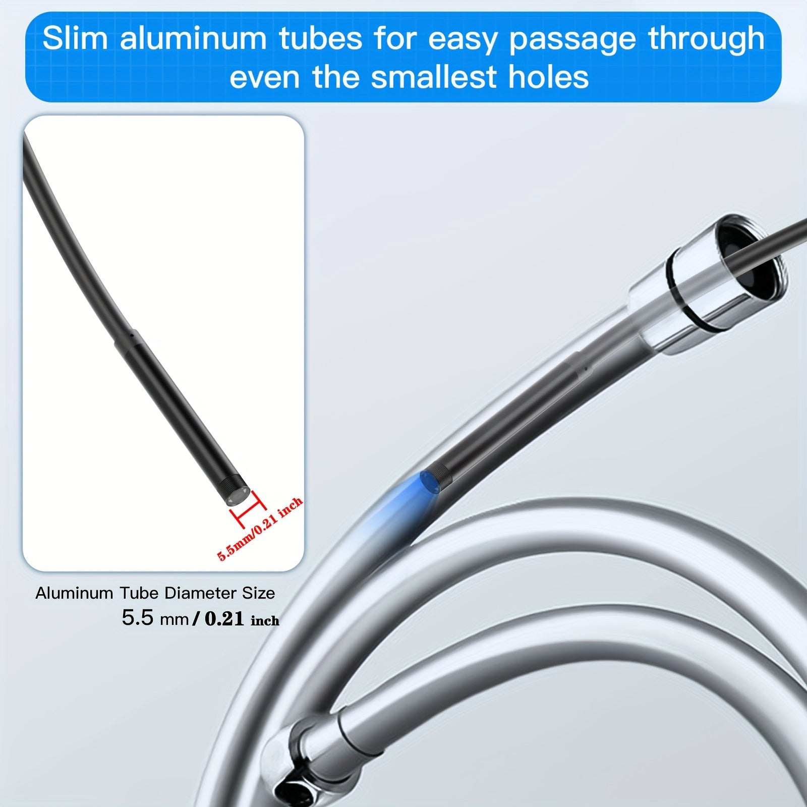 Suitable for Apple industrial endoscope 5.5MM/0.21 inch lens with a 1.3 million/2 million pixel hard wire bendable micro camera