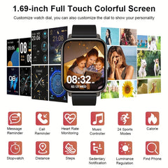 P32 smartwatch, female and male fitness activity tracker, smartwatch with multiple sports modes, suitable for Android/iOS smartphone