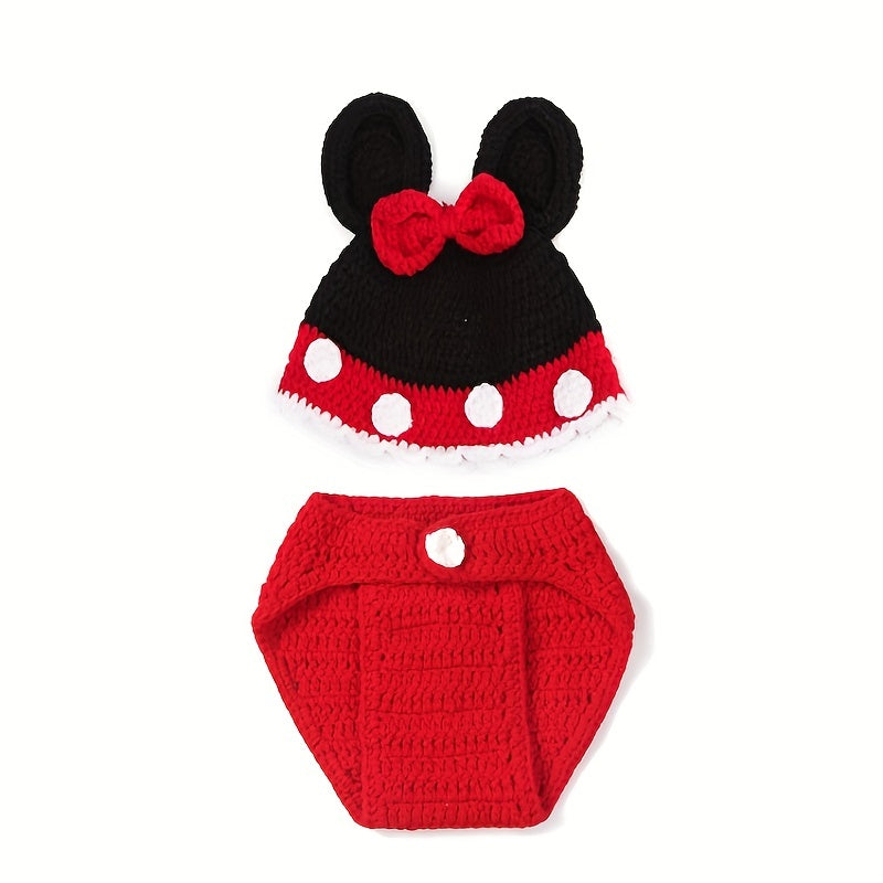 Hand-Knit Kid's Mouse Costume - Perfect for Cute Photos, Imaginative Play & Holidays Gift