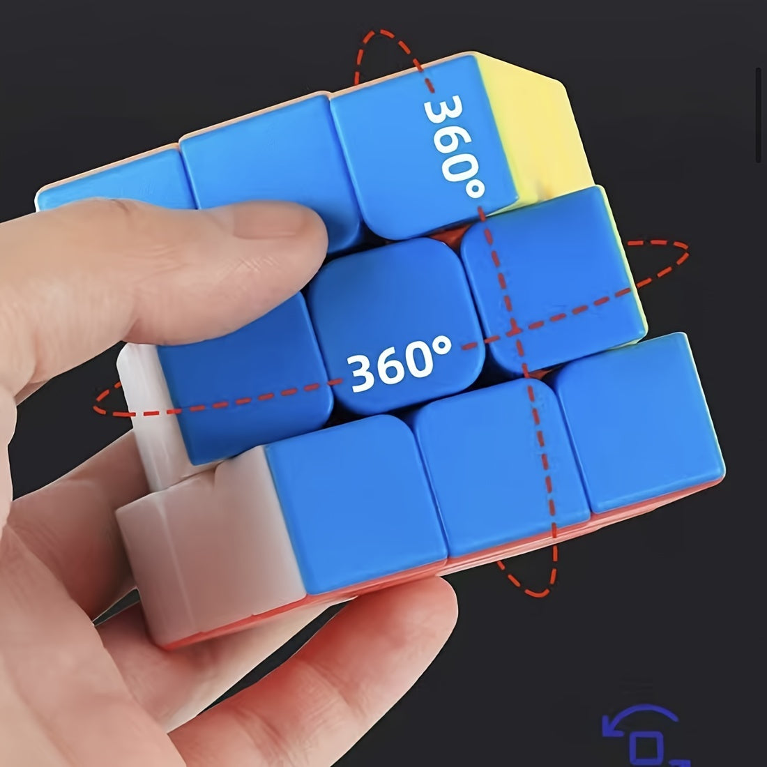 Three-Level Puzzle Cube - Vibrant Solid Color Design, Exceptionally Smooth Rotation, Zero Lag - Perfect Christmas Gift Idea or Special Occasion Present