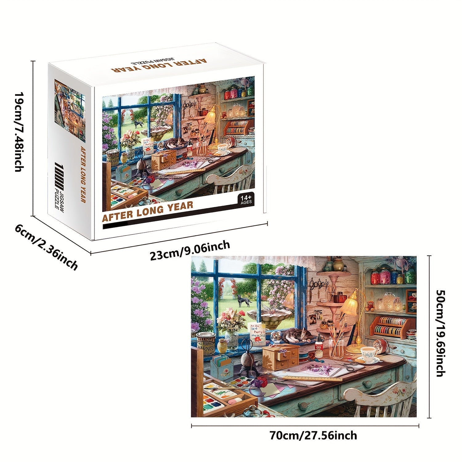 "After Long Year" 1000 Pieces Jigsaw Puzzle: A 70cm x 50cm (27.5" x 19.7") Large, Rectangular, Paper Puzzle for Adults, Suitable for Ages 14 and Up. Perfect for a relaxing, intellectual activity.