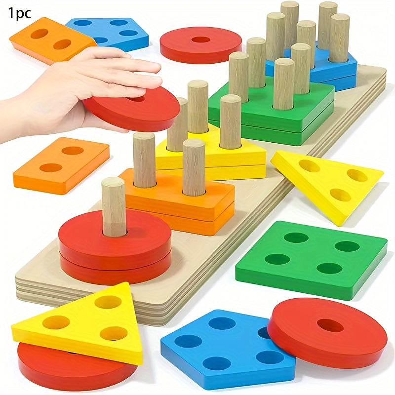 Montessori Toys, Wooden Sorting And Stacking Toys, Color Recognition Shape Sorting Gifts, Educational Learning Toys Puzzles, Halloween, Christmas And Thanksgiving Day Gift