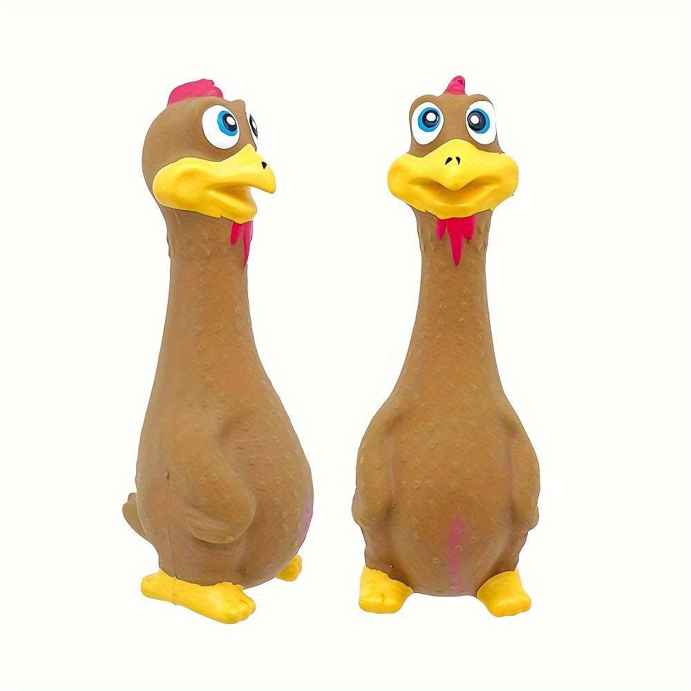 1pc Duck/chicken Design Dog Chew Toys, Tough Squeaky Dog Grinding Teeth Toys - Kerala Elegance