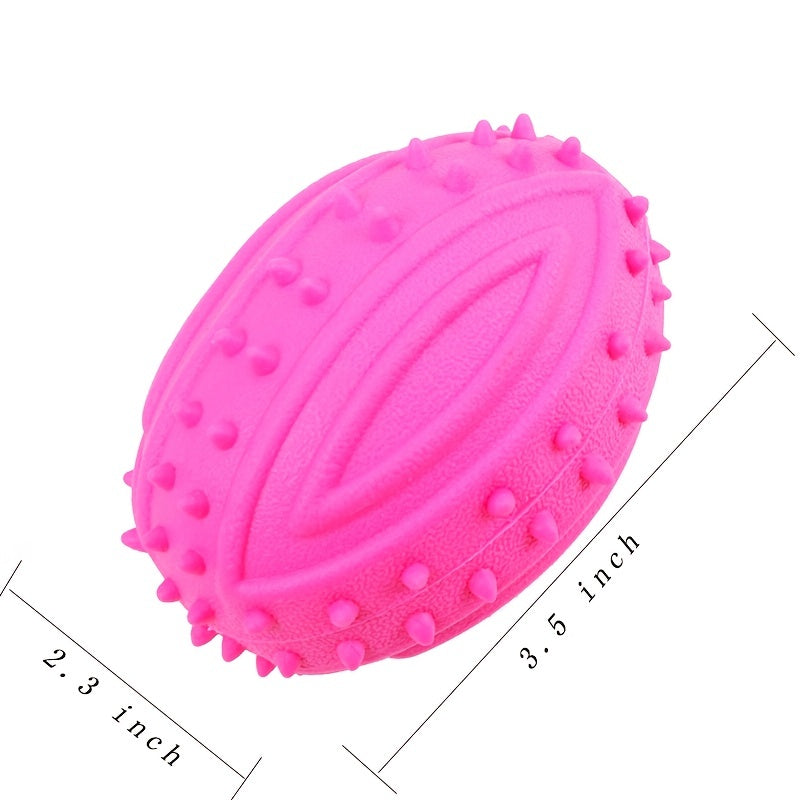 1pc Durable Rubber Rugby Toy for Dogs and Cats - Interactive and Bite Resistant Pet Sound Toy - Kerala Elegance