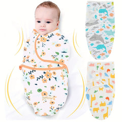 Adorable Cartoon Animal Pattern Swaddle Blanket - Comfortable & Adjustable Sleep Sack For 0-6 Months Newborn Infant Boys & Girls - Easy Wrapping Swaddle To Prevent Startle Reflex