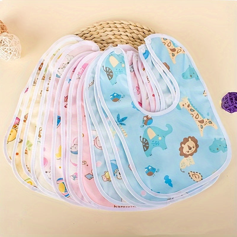 4/6pcs Adorable Cartoon Crystal Velvet Bibs - Waterproof, Leak-proof & U-shaped for Easy Feeding - Soft, Durable & Comfortable - Perfect for Mealtime & an Ideal Easter Gift with Assorted Designs