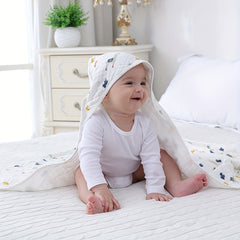 2pcs Soft Cotton Hooded Bath Towels - Ultra Absorbent, Gentle On Skin, Ideal For Ages 0-6