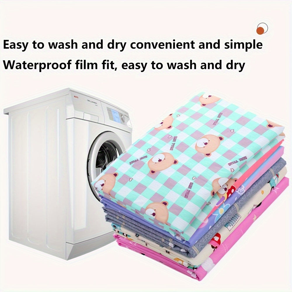 1pc Super Soft Waterproof Diaper Changing Mat, Breathable Washable Cartoon Printed Bed Care Mat