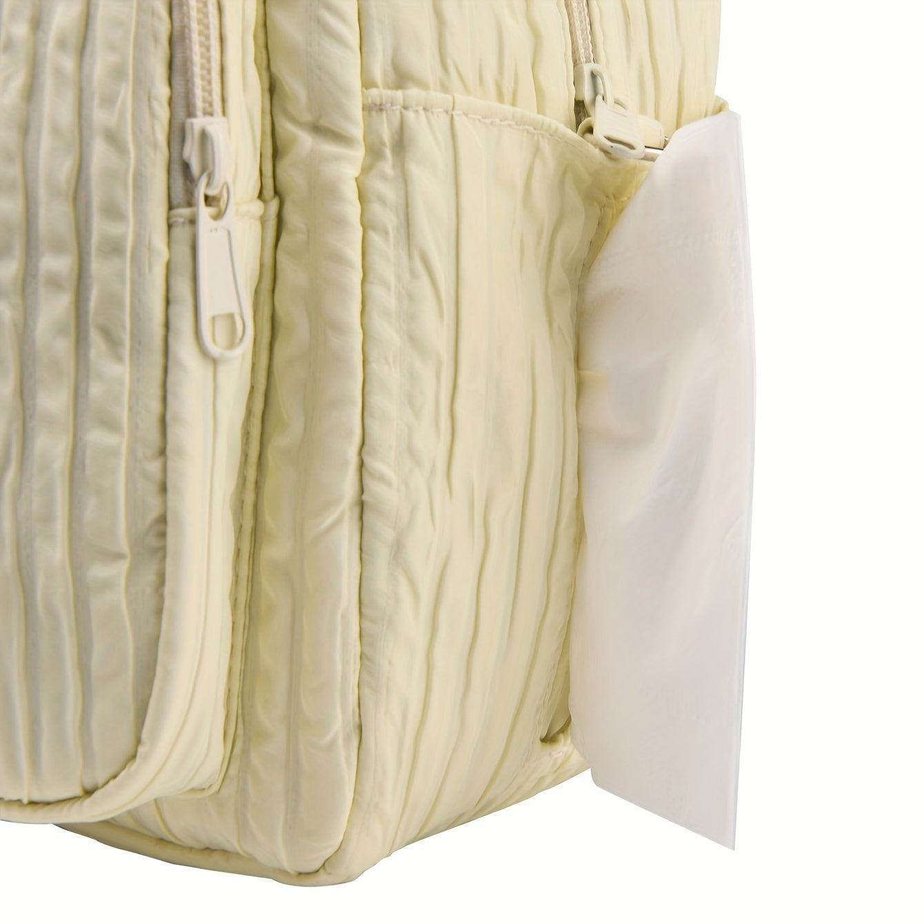 Effortless Elegance on the Go: Lightweight Striped Diaper Bag - Multifunctional, Organized Storage for Chic Moms