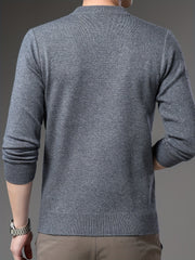 Mens Ultra-Soft Cable Stripe Knit Sweater - Comfortable & Stylish Casual Pullover - High Stretch, Crew Neck, Breathable - Perfect All-Match Fall Winter Wardrobe Essential