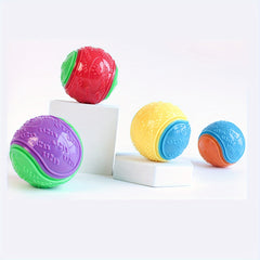 Durable Rubber Dog Toy Ball - Interactive Chew Toy For Medium & Large Breeds, Random Color - Kerala Elegance