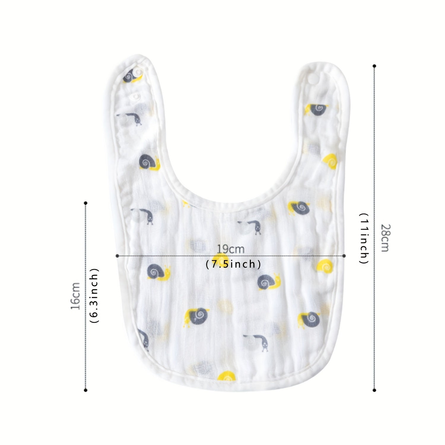 5pcs 6-layer Cotton Gauze Bibs, Soft Feeding Bibs (random Color)