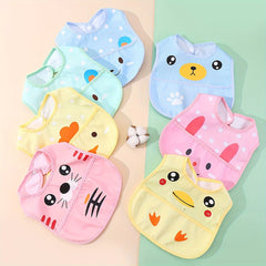 3pcs Waterproof Baby Feeding Bibs - Easy Clean, Snap Closure For Infants 0-3 Years Baby Feeding Supplies Baby Feeding Accessories