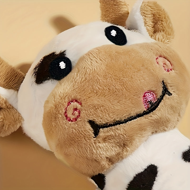 Cuddly Pet Cow Plush Toy - The Perfect Anxiety Relief and Calming Aid for Cats and Dogs - Kerala Elegance