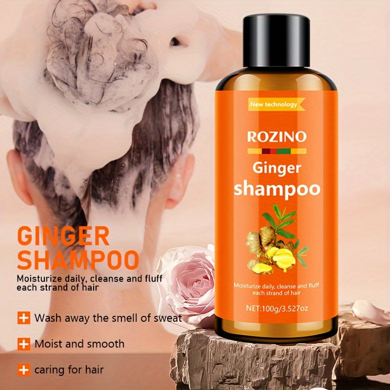 200g Ginger Shampoo And Conditioner Set For Men And Women, Ginger Extract Moisturizing, Anti-Dandruff, Revitalizes Hair, Leaves Hair Soft And Silky