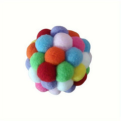 1pc Pet Cat Toy Colorful Lovely Bell Bouncy Ball, Interactive Toy For Pet Fun And Entertainment - Kerala Elegance