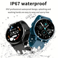 Multifunctional Sports Smartwatch–Waterproof & Full Touch Screen Display–Men's Fitness Tracker for Android & iOS–Activity Monitoring & Connectivity Essentials