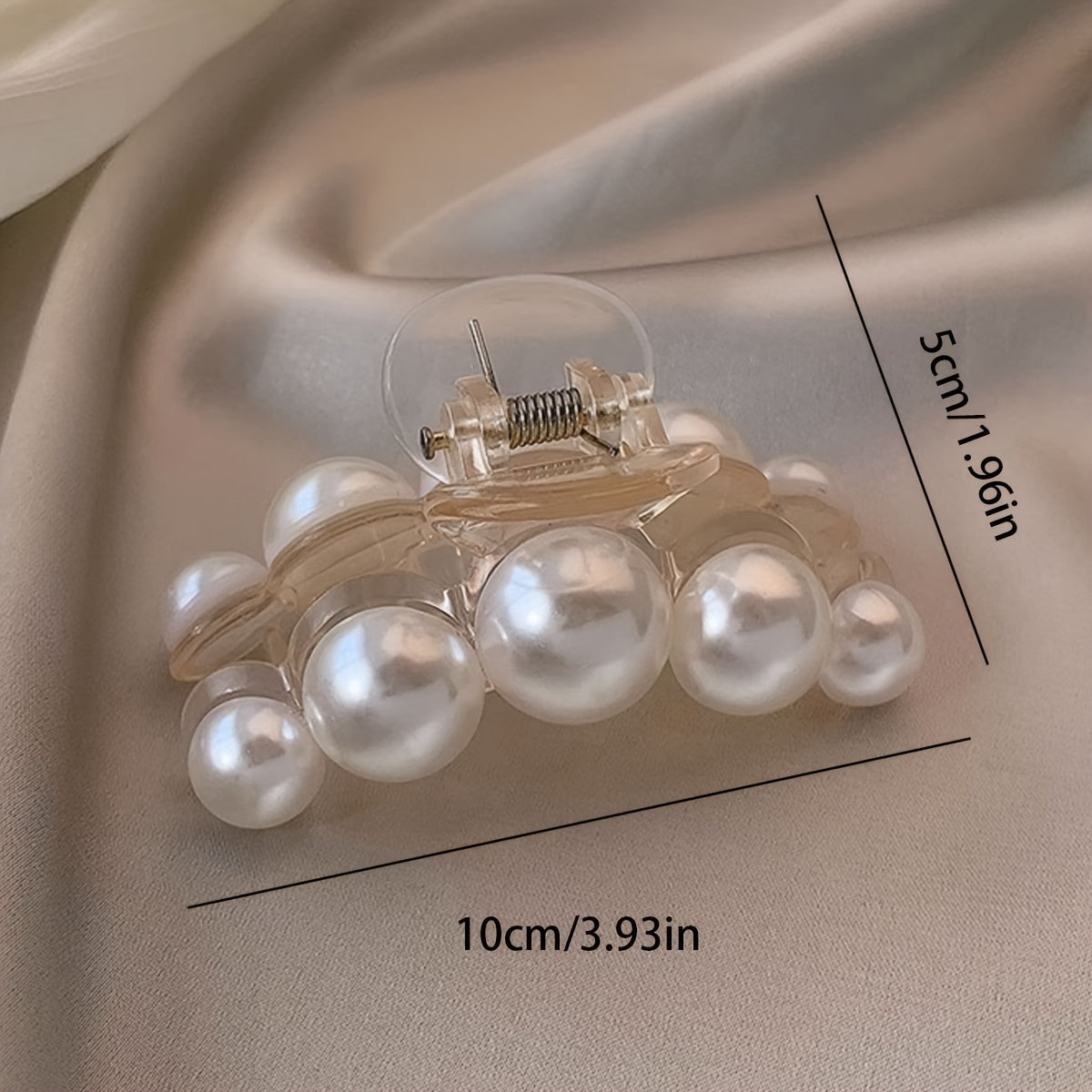 1pc Faux Pearl Hair Claw Clips For Women, Hair Barrette Clamps For Thick Thin Hair, Fashion Hair Accessories Headwear Styling Tools