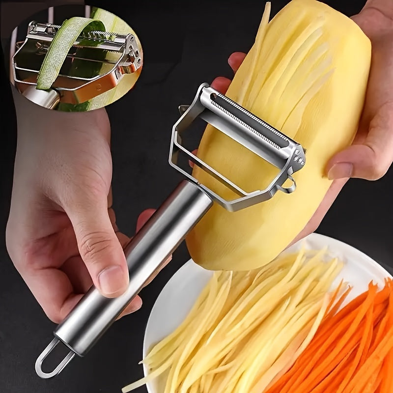 1pc, Fruit Peeler, Kitchen Vegetable Peeler, Potato Peeler, Vegetable Graters, Fruit Grater, Shredder, Multifunctional Vegetable Cutter, Melon Planer, Fruit Skin Scraper, Kitchen Tools, Kitchen Gadgets, Dorm Essentials