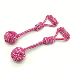 Dog Cotton Rope Toy Molar Bite Resistant Braided Rope Knot Toy Medium Large Hand Pull Toy Pet Random Color - Kerala Elegance