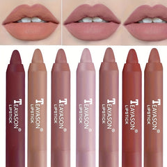 12 Shades Matte Lipstick, Long-Lasting Pigmented Lip Color, Sexy Velvet Waterproof Lip Stain, Natural Makeup Cosmetic