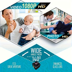 Mini Camera, Hidden Camera 1080P, Nanny Cam Full HD With Night Vision Motion Activation For Indoor Outdoor Covert Security