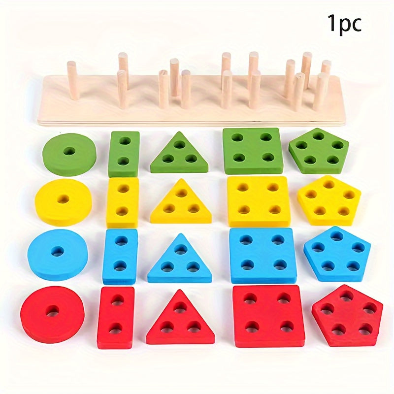 Montessori Toys, Wooden Sorting And Stacking Toys, Color Recognition Shape Sorting Gifts, Educational Learning Toys Puzzles, Halloween, Christmas And Thanksgiving Day Gift